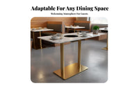 Booth, Table, and Chair Combination Sintered Stone surface Commercial Furniture Complete Dining Set long-lasting Construction