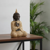 Seated Buddha Statue Zen Resin Buddha Figurine Minimalist for Desks