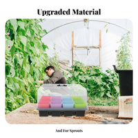 12 Cell Seedling Tray with Dome Transparent Lid Growing Kit Reusable Mini Greenhouse Propagator for Beginners
