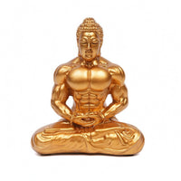 Zen Buddha Statue Sculpted Details Spiritual Decor Muscular Design