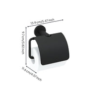 Matte black towel rack with shelf
