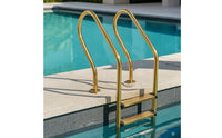 Stainless Steel Pool Ladder Rust Resistant Pool Ladder with Handrails Easy Installation for Villa Owners