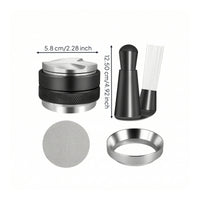4 Pieces Coffee Distributor and Tamper Stainless Steel for Home Kitchen