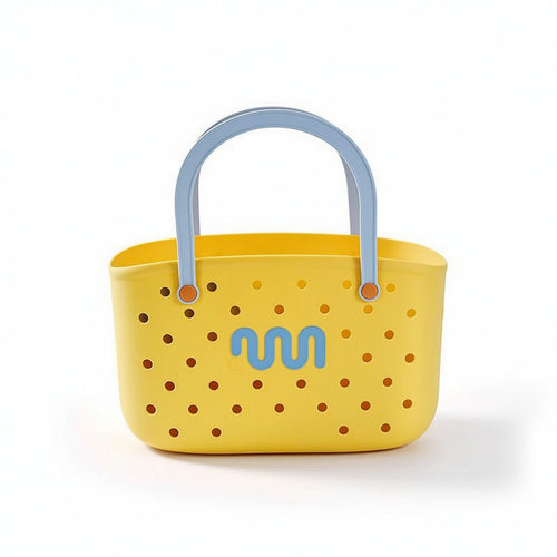 Basket with Handles Portable Plastic Storage Basket with Handles Compact