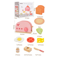 Wooden Bread Maker Toy Compact Tabletop Bread Maker Toy Rounded Edges for Children
