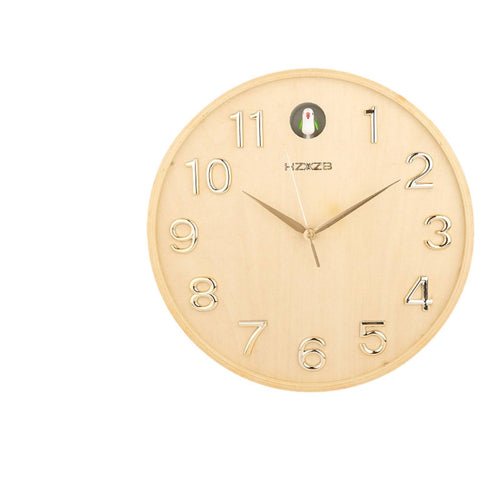 Wooden Cuckoos Clock Solid Wood Cuckoos Clock Silent Sweep Home Decor for Office