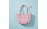DIY Accessories EVA Tote Bag Customizable with Charms Waterproof Beach Tote Lightweight Perforated Charm Bag Easy to Clean for Girls, Poolside, Vacation, Shopping