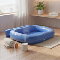 Inflatable Foot Bath Basin Large Capacity Foot Bath Basin with Pump for Campers