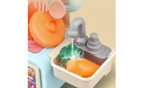 Tabletop Play Kitchen with Accessories Interactive Kids Kitchen Playset Educational Toy Pots and Pans Bright Colors for Toddlers, Daycare