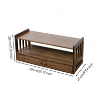 Tea Rack with Drawer Decorative Tea Organizer with Drawer Elegant Desktop Teaware Holder for Desk Corner