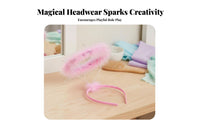 Angel Angelic Headband Layered Feathers Feather Celestial Band Hairband Ribbon Details Regal Fantasy Princess Rod for Kids, Girls, Birthday Parties