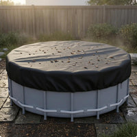 On-Ground-Ground Pool Cover Silver-Coated Round Pool Cover 210D Oxford Cloth