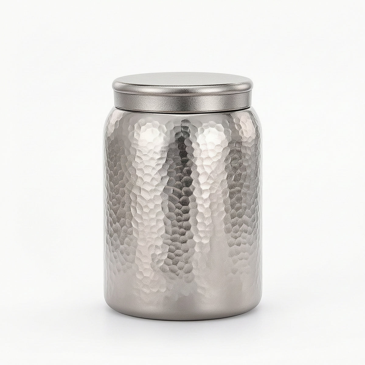Titanium Jar with Attractive Lid Hammered Canister with Lid Moisture-Resistant