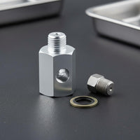 Easy Installation Oil Pressure Gauge Fitting Leakseamless Connection Oil Pressure Sensor Adapter Precise Thread Fit Aluminum Quick Connector Threaded for German Luxury Car 3 Series Owners, Car Repair, Garage
