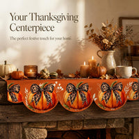 Thanksgiving Pumpkin Linen Placemat Table Runner Heat Insulation Mat