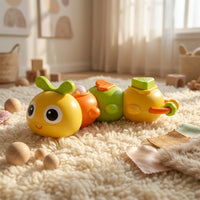 Pressable Caterpillar Toy Textured Press Toy with Sound Tactile Sensory for Toddlers