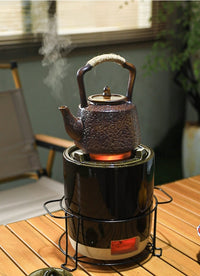 Fengni Fuqiang Upgraded Clay Stove for Tea and Barbecue, Indoor/Outdoor, with Ceramic Coating