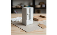 1:12 Scale Dollhouse Double Door Fridge Retro Design Refrigerator Handcrafted 1:12 Scale Fridge for Diorama