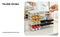Clear Partitioned Tray Transparent Design Divided Plastic Container Space-Saving