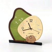 Analog Clock with Rectangular Base Modern for Living Room