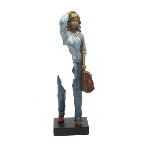 Traveler Figurine Tabletop Display Resin Figurine Rectangular Base