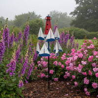 Metal Sailboat Wind Garden Ornament Sailboat Wind Easy to Set Up