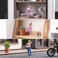 Resin Miniature Detailed Diorama Figure Scale Model Figure Painted Miniature with Helmet Standing for Hobbyists, Dioramas