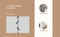 Adjustable Multi-Head Wall Sconce, Long Rod LED Accent Light