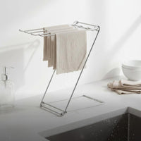 Countertop Dishcloth Holder Draining Design Countertop Rag Dehumidifying Rack Foldable Dishcloth Hanger for Sink