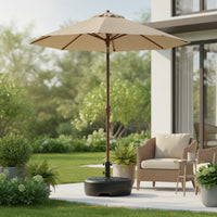 Fillable Half-Round Umbrella Base Weighted Half Round Umbrella Base Space-Saving Low-Profile for Balcony, Patio, Garden