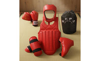 Sparring Gear Set Smooth Finish Combat Arts Protector Set Black Black Interior