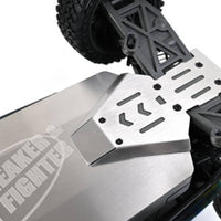 Chassis Skid Plate Guard Brushed Metal Chassis Guard Heavy Duty Skid Plate for Hobbyists, Builders, Rough-Terrain, Trail Riding