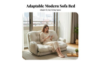 Multi-Functional Fold-out Chair Bed Foldable Adjustable Single-Person Futon Space-Saving Convertible Seating 3-in-1 Design for Small Apartment Dwellers, Students, Young Adults, Balcony, Living Room, Bedroom, Home Unavailableice