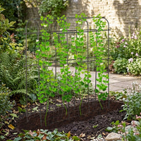 Garden Trellis for Climbing Plants and Plant Support, Stainless Steel Panels for a Raised Bed, Large Metal Cucumber Trellis, 5 Rows of Crossbars
