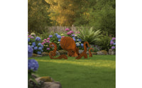 Rust-Toned Sea Creature Garden Stake Handmade Metal Sea Creature Sculpture Decorative Yard Art Stake Rustic for Gardeners, Homeowners, Flower Bed, Patio