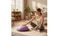 Half-Dome Balance Ball Inflated Balance Dome with Base Half Exercise Ball for Pilates