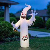 Inflatable Inflatable Ghost Spooky Inflatable Ghost with Pumpkin Freestanding Outdoor for Indoor