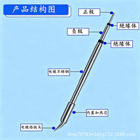 通用JBC焊台T245手柄尖头扁头刀头一体式焊咀发热芯C245烙铁头
