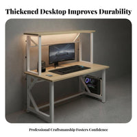 Gaming Computer Desk Large Desktop E-Sports Table Cable Management PC Gaming Hub for Gaming Aficionados, Students, Internet Cafe, Game Room, Bedroom