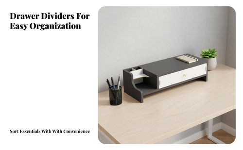Computer Riser with Drawer Ergonomic Height Monitor Stand Keyboard Storage