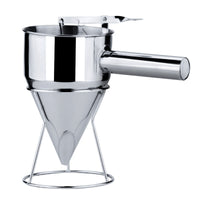 Stainless Steel Cone Batter Funnel with Stand for Takoyaki