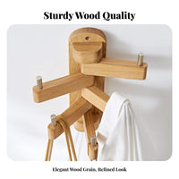 Wooden Peg Rail Nordic aesthetic Coat Hanger Functional Decor for Entrymanner, Bathroom