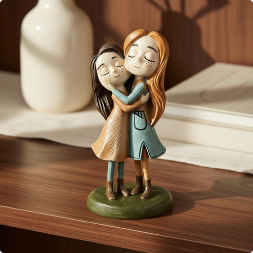 Hugging Sisters Statue Birthday Gift Sister Embrace Figurine Symbolic for Women