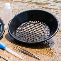 Three-Stage Gold Panning Kit Plastic Prospecting Pan Beginner-Friendly Gold Pan with Classifier Lightweight for Prospectors, Hobbyists, River Sediment Washing