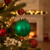 Christmas Ornament Ball Matte Christmas Ball Ornaments Ornament with Hanging Cap Decorative for Window Displays, Party Decor