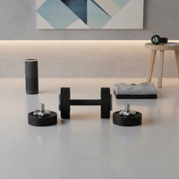 Multi Function 3 in 1 Dumbbell Set Space Saving Convertible Barbell Dumbbell Compact 3 in 1 Weight Set Easy to Keep-Away