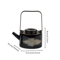 Metal Accents Tea Vessel Lid Ceramic Teapot Table Ornament for Display