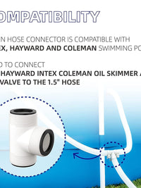 泳池三通管T型分配器兼容Intex Coleman游泳泵接头配件适配器