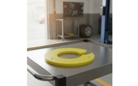 Yellow Shielding Pad with Mounting Holes Rubber Tire Changer Pad Circular Rim Protection Sleeve Long-Lasting for Mechanics, Workshops