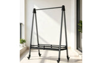 Folding Clothes Drying Rack with Wheels Space-Saving Rolling Drying Rack Metal Freestanding for Balcony
